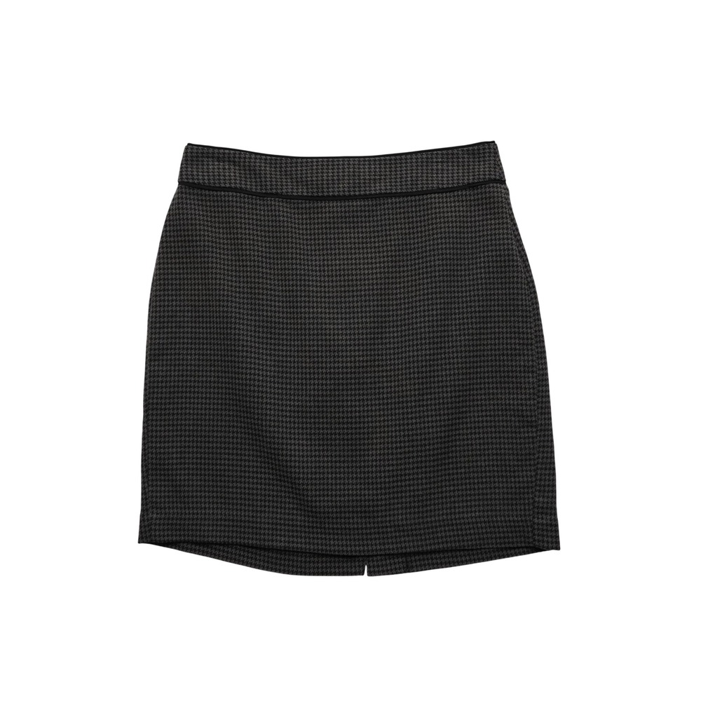 Banana Republic Womens 10 Pencil Skirt Gray Black Houndstooth Lined Office